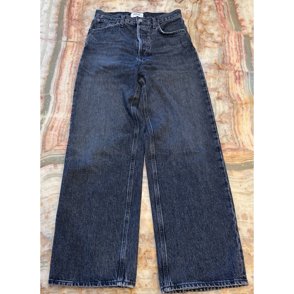 AGOLDE Los Angeles Womens Wide Leg Jeans Blue Denim Baggy Comfort Size 23